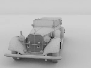 mercedes 770k grosser nazi staff car rev 3D Model