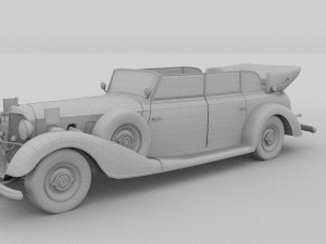 mercedes 770k grosser nazi staff car rev 3Dモデル