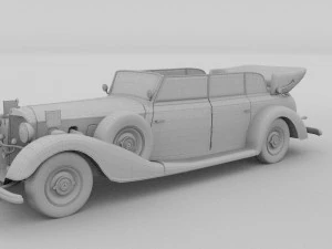 mercedes 770k grosser nazi staff car rev 3D Model