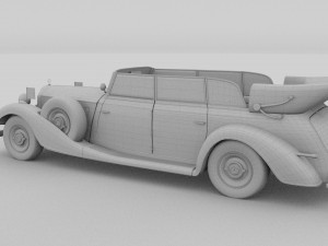mercedes 770k grosser nazi staff car rev 3Dモデル