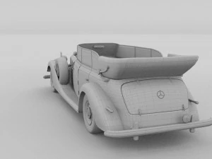 mercedes 770k grosser nazi staff car rev 3D Model