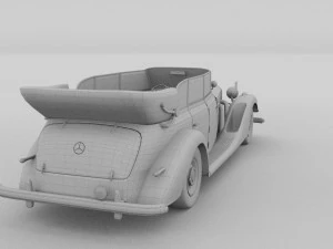 mercedes 770k grosser nazi staff car rev 3D Model