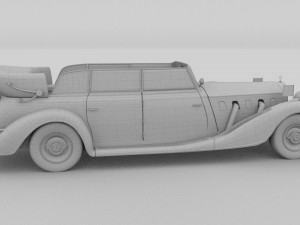 mercedes 770k grosser nazi staff car rev 3Dモデル