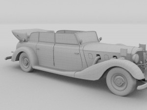 mercedes 770k grosser nazi staff car rev 3Dモデル
