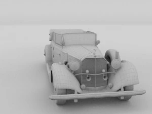 mercedes 770k grosser nazi staff car rev 3D Model