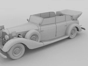 mercedes 770k grosser nazi staff car rev 3D Model