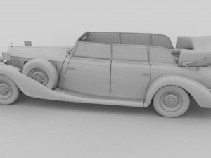 mercedes 770k grosser nazi staff car rev 3Dモデル