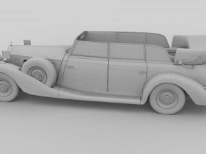 mercedes 770k grosser nazi staff car rev 3D Model