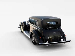mercedes 770k grosser staff car rev 3D Model