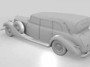mercedes 770k grosser staff car rev 3D Model