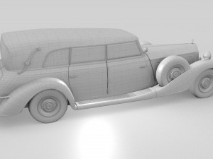 mercedes 770k grosser staff car rev Modelo 3D