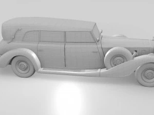 mercedes 770k grosser staff car rev 3D Model