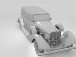 mercedes 770k grosser staff car rev Modelo 3D
