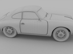 porsche 356 coupe rev 3D Модель