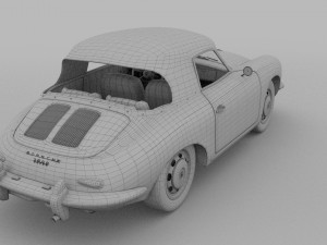 porsche 356 cabriolet rev 3D Model