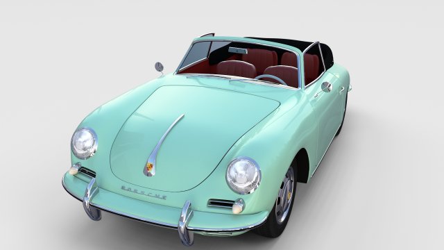 porsche 356 convertible rev Modelo 3D .c4d .max .obj .3ds .fbx .stl .blend 