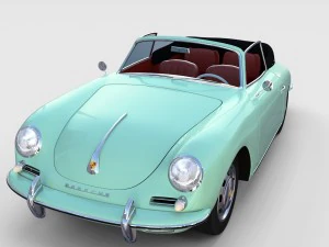 porsche 356 d&ouml;n&uuml;şt&uuml;r&uuml;lebilir devir 3D Model