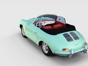 porsche 356 convertible rev Modelo 3D