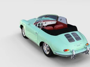 porsche 356 convertible rev 3D Model