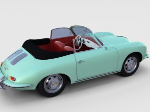 porsche 356 convertible rev Modelo 3D