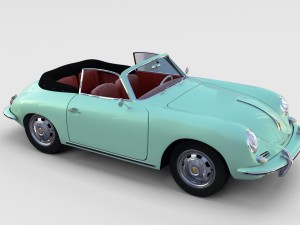 porsche 356 convertible rev Modelo 3D