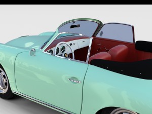 porsche 356 convertible rev Modelo 3D