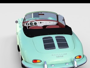 porsche 356 convertible rev Modelo 3D