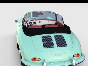 porsche 356 convertible rev 3D Model