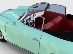 porsche 356 convertible rev Modelo 3D