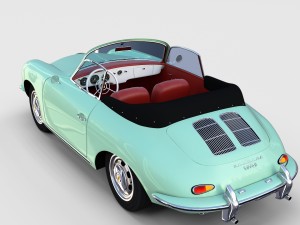 porsche 356 convertible rev Modelo 3D