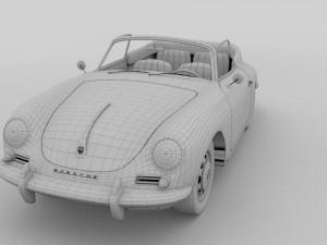 porsche 356 convertible rev Modelo 3D