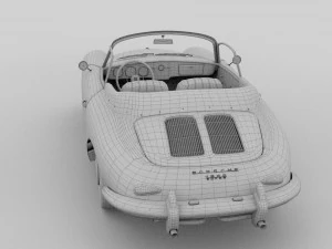 porsche 356 convertible rev 3D Model
