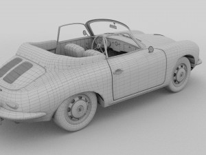 porsche 356 convertible rev Modelo 3D