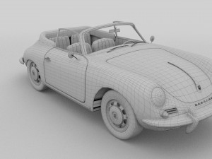 porsche 356 convertible rev Modelo 3D