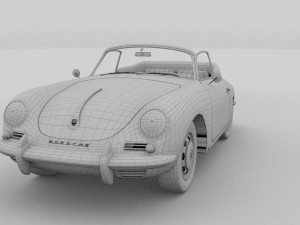 porsche 356 convertible rev Modelo 3D