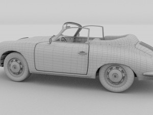 porsche 356 convertible rev Modelo 3D