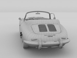porsche 356 convertible rev Modelo 3D