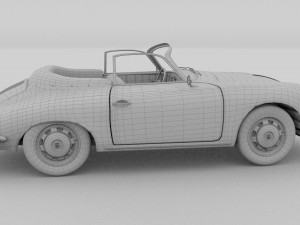porsche 356 convertible rev Modelo 3D