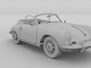 porsche 356 convertible rev Modelo 3D