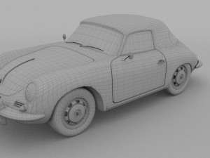 porsche 356 cabrio rev 3D Модель