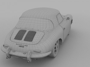 porsche 356 cabrio rev 3D Модель