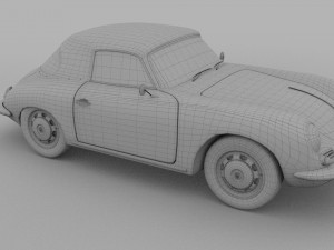 porsche 356 cabrio rev 3D Модель