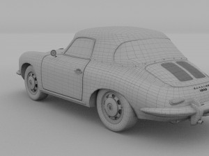 porsche 356 cabrio rev 3D Модель
