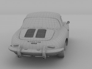 porsche 356 cabrio rev 3D Модель