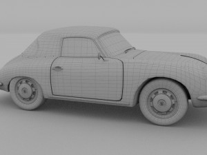 porsche 356 cabrio rev 3D Модель