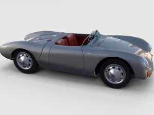 porsche 550 spyder gray rev 3D Model
