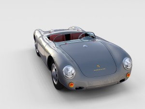 porsche 550 spyder gray rev 3D Model