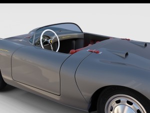 porsche 550 spyder gray rev 3D Model