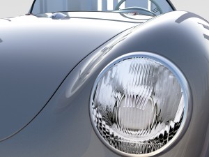 porsche 550 spyder gray rev 3D Model
