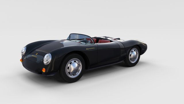 porsche 550 spyder black rev 3D Модель .c4d .max .obj .3ds .fbx .stl .blend 